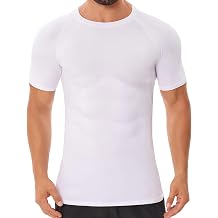 Men's Compression Short Sleeve Shirt Sports Base Layer Running Top for Men Quick Dry Slimming Body Shaper Shirts for Training Workout Breathable Functional Gym T-Shirt for Running Cycling