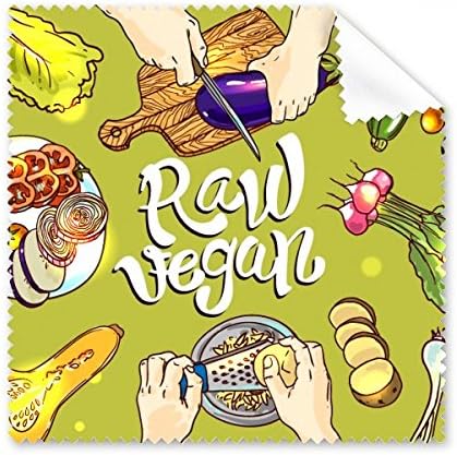 Raw Vegan Vegetables Potato Tomato Cleaning Cloth Phone Screen Glasses Cleaner 5pcs image 2