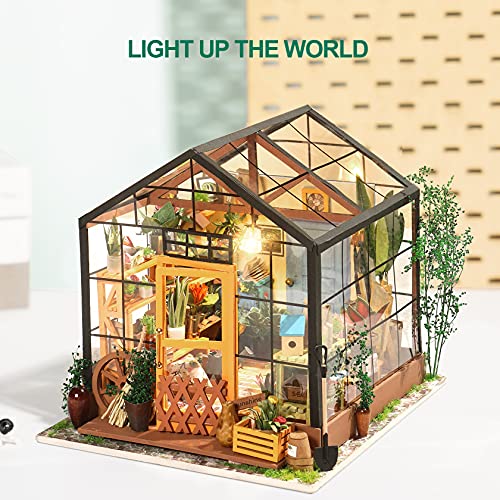 Rowood Miniature House Kit, Tiny House Kits To Build To Live In, Diy Mini Dollhouse Model Kits For Adults, Crafts For Adults Teen Gifts On Birthday Christmas - Cathy's Flower House #TOP3