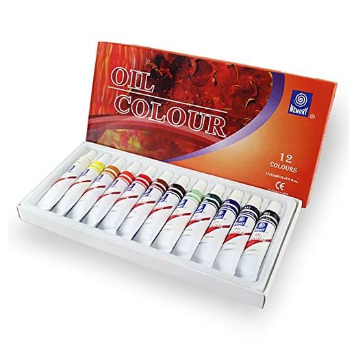 aoory Pintura al óleo para Artistas, Set de Pinturas al óleo de 12 Colores para Mezclar con precisión en Paleta