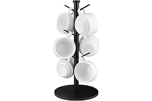 Black Mug Holder Tree: The Perfect Coffee Cup Stand for Your Countertop
