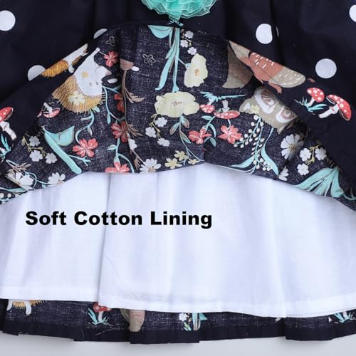 Image of Mama & Bebe Baby Girls Dress Floral Prints Casual Dress with Soft Fabric