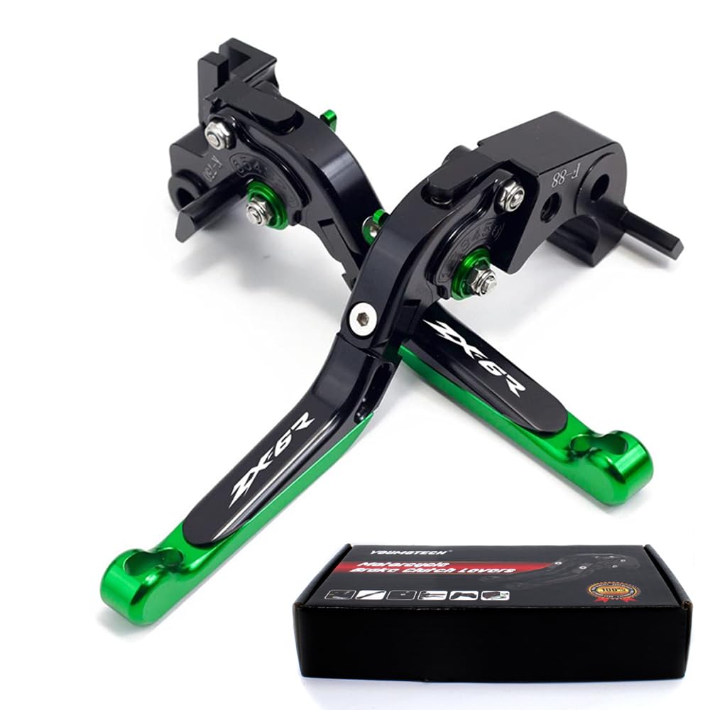 Youmotech D For Kawasak Zx6r Zx 6R 636 Zx6 R Zx-6R Zx636 2019-2023 Folding Extendable Adjustable Brake Clutch Levers Accessories Cnc Aluminum Alloy Ninja Zx-6R Han Brake Lever (D)