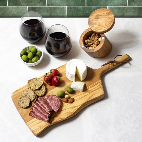 Tabla de Cortar de Madera de Olivo Rock & Branch con Mango para Cocina y Tablas de Charcutería miniatura 2