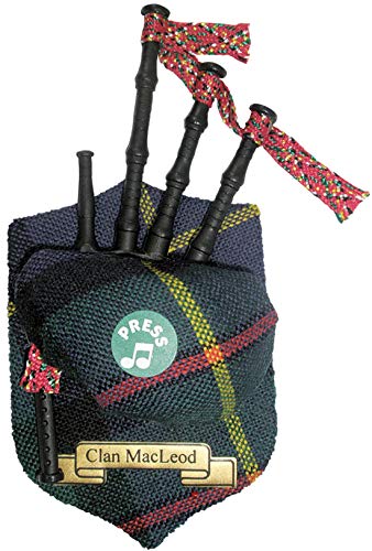 MacLeod Clan Musical Bagpipe Fridge Magnet, Made in Scotland