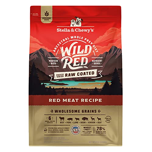 Stella & Chewy's Wild Red Dry Dog Food Raw Coated High Protein Wholesome Grains Red Meat Recipe, 21 lb. Bag - image 1