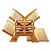 Earth's Dreams Bamboo Dish Drying Rack – Collapsible Dish Drying Rack - Kitchen Foldable Dish Drainer with Dual Tiers for Air-Drying Plates, Cups and Utensils Holder