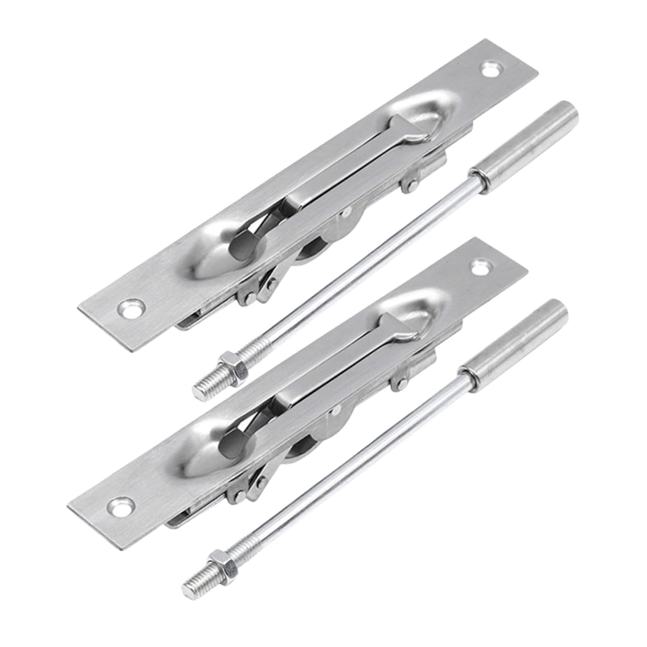 Hemobllo 2sets Serratura Scorrimento in Acciaio Inossidabile Chiavistello Nascosto Per Porte Doppie in Legno e Composito Sicurezza Anti-effrazione Con Design Adatto Diverse Altezze Familiar
