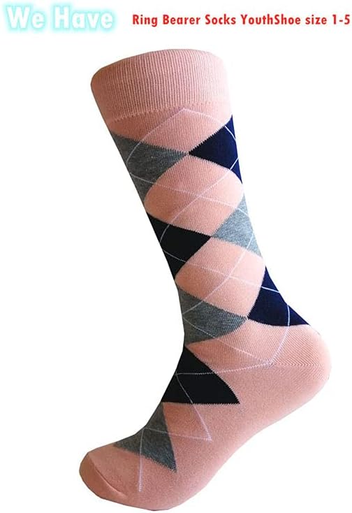 Triple M Plus Men's Peach Dress socks,One size fits most men; Sock Size 10-13. - Image 2