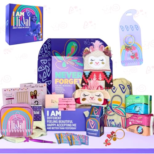 Period Kit for Tweens - First Period Kit for Girls 9-12 10-14 for School- Comfort Fit Feminine Pads Designed for Tween Teens Needs- Period Bags for Teen (Pink)