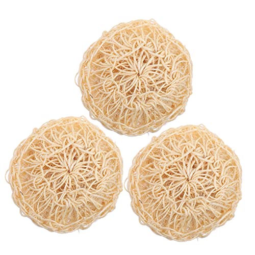 LIFKOME 3Pcs Sisal Body Scrubbers for Exfoliating and Cleansing Comfortable Bath Balls for Home and Travel Portable Bathing Supplies Durable and Easy to Use