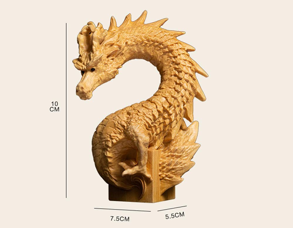 Amazon.co.jp: 卓上彫刻 ツゲの木10Cmドラゴンシール彫刻木彫り動物像