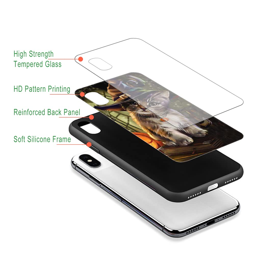 vingarshern Cover Compatibile con OPPO A74 4G Custodia e Vetro,Morbido Bordo Case Cover Silicone+Vetro Temperato Posteriore Con Motivo HD,Cellulare Cover Con Cordino,Modèle*02