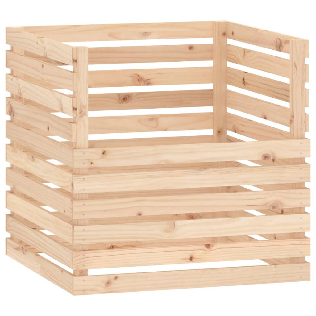 Kompostownik z litego drewna sosnowego, 80 x 80 x 78 cm, kompostownik ogrodowy na odpady ogrodowe, kompostownik na odpady ogrodowe i kompostowanie
