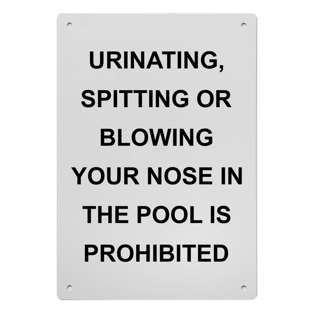 Urinating, Spitting Or Blowing The Sign, 8.5 x 11 in