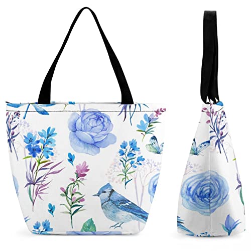 Sacs bandoulière oiseau bleu le grand sac de courses cabas pour stopper le manque d'espace