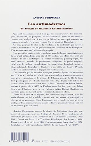Les antimodernes: De Joseph de Maistre à Roland Barthes