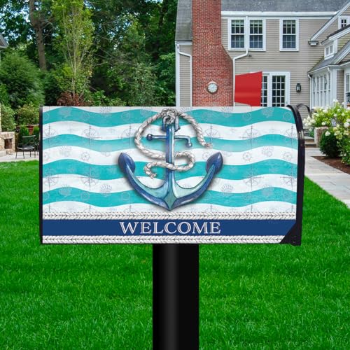 Image of Briarwood Lane Everyday Mailbox Cover - Standard Size - Welcome Anchor Mailbox Cover