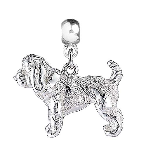 Abalorio Cockapoo ML001-SS de plata el regalo ideal para amantes de mascotas