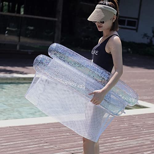 Piscina Rede Flutuante,Rede Espreguiçadeira Inflável para Piscina | Espreguiçadeira dobrável multifu