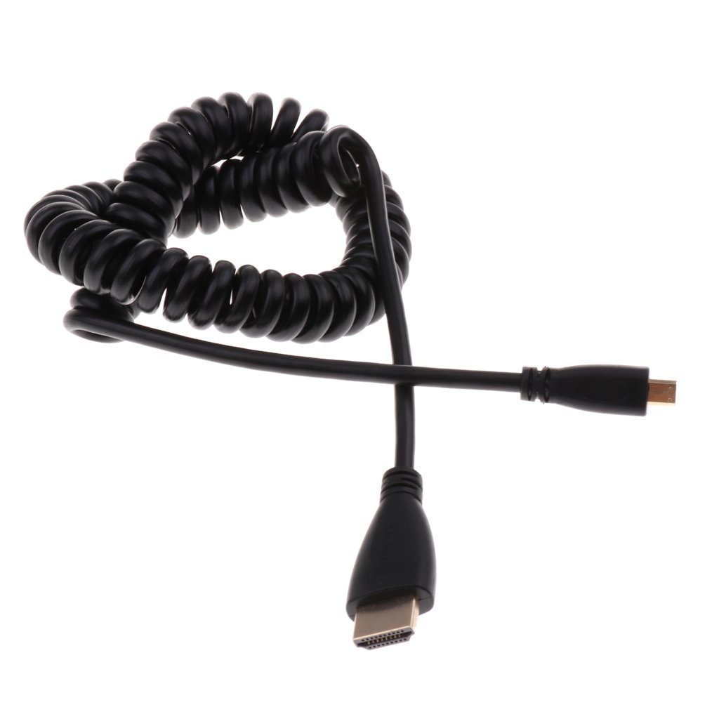 1080P to Micro Spiral Coiled Stretch Spring Cable for SLR Camera |Computers/Tablets & Networking | Tablet & eBook Reader Accs | A/V Cables & Adapters-image-42