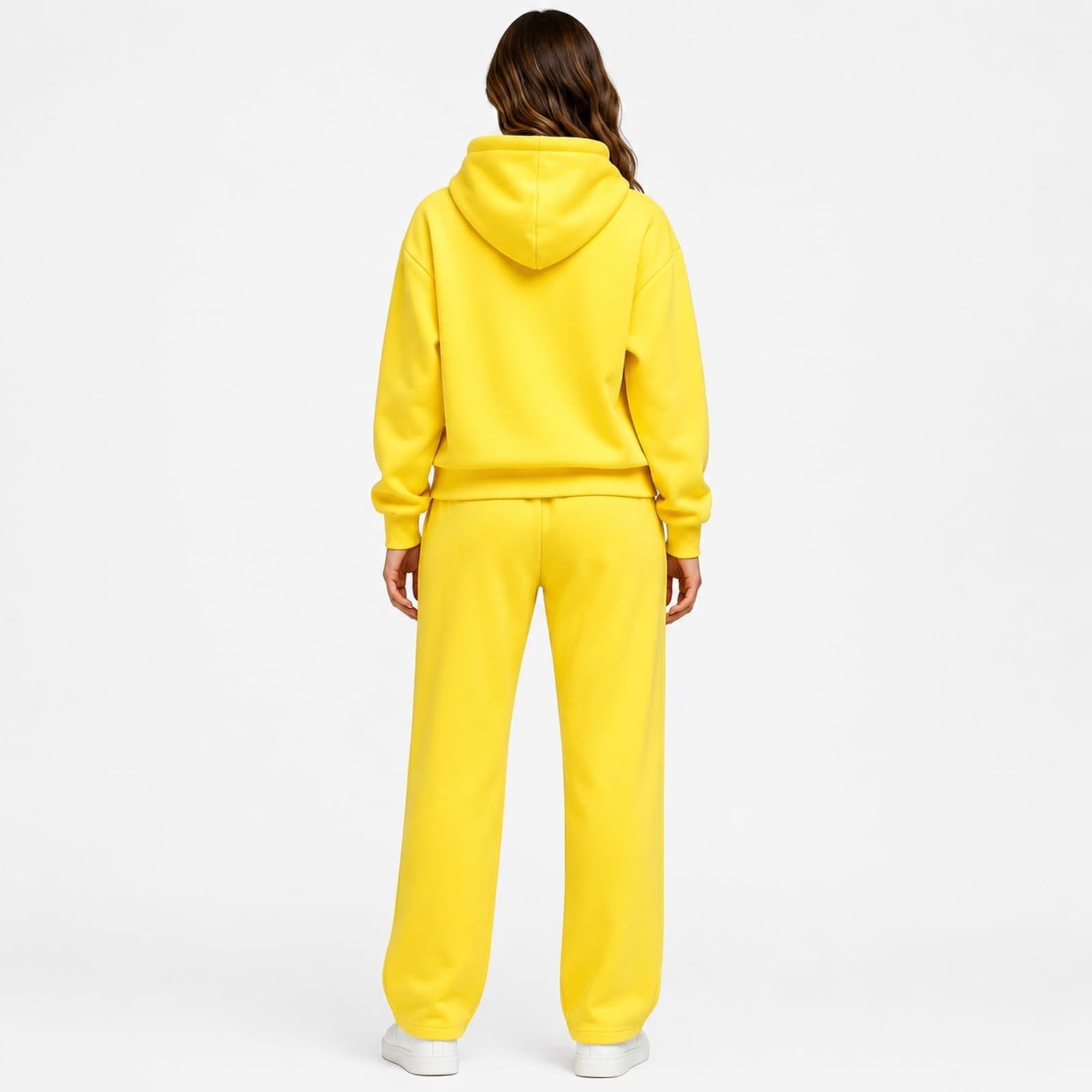 Tuta Donna Sportiva Completa Felpa con Cappuccio E Pantaloni