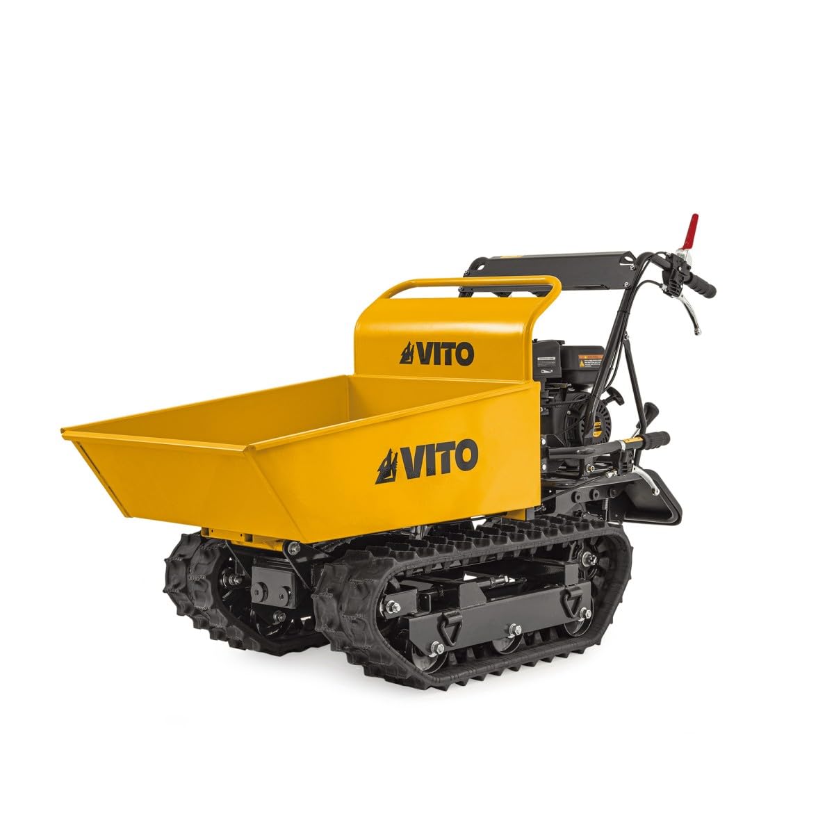 Mini Dumper de orugas Motor Loncin 196 Cm3 Gasolina 6,5 CV – Carretilla de orugas Transporte Carga 300 kg 4,8 KW Astillero VITO