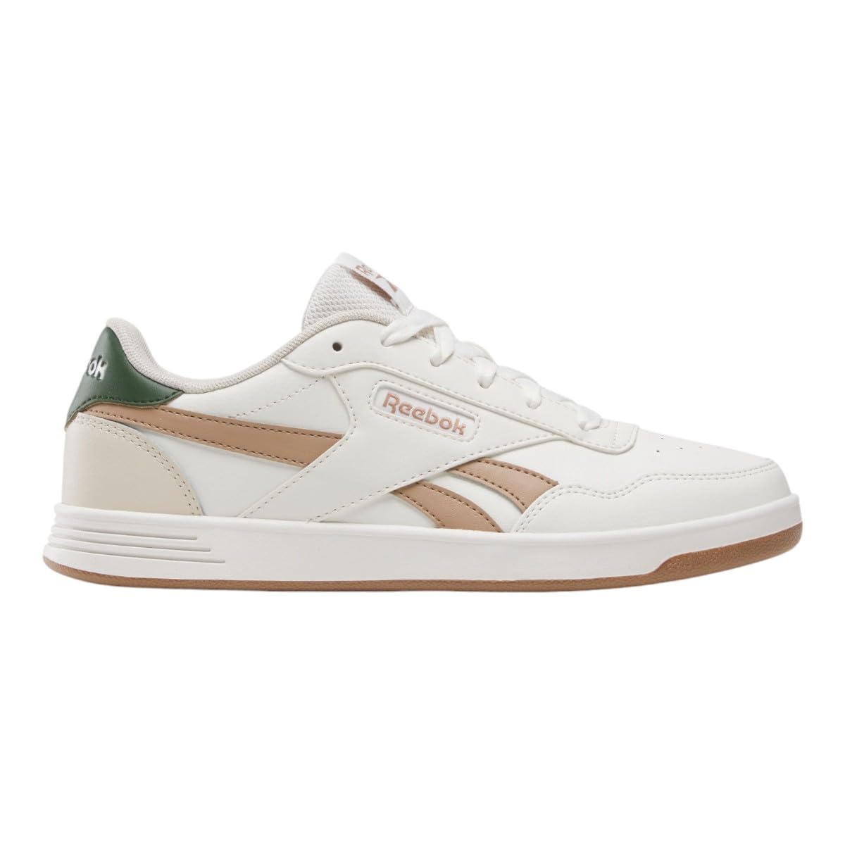 Reebok Women's Court Advance Sneakers, Chalk Breakawaygreen Earth, 3.5 UK