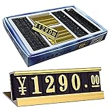 shttown プライスキューブ プライス台 セット 見やすい 値札 プライス表示 ゴールド プライスプレート 金