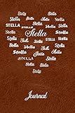Personalized Journal - Stella: Bronze Leather Look Background