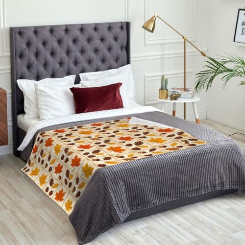 Couverture en molleton douce et confortable plaid orange cocooning lit