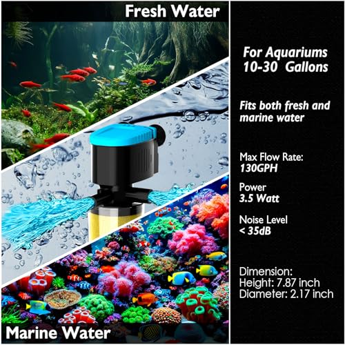 Image of AquaMiracle 3-Stage Fish Tank Filter with Dual Outlets & Aeration