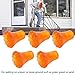BestAlice 5Pcs Cane Tips, 3/4 Inch Crutch Tips Rubber Replacement Foot Pad, 19mm Cane Tips Heavy Duty, Prevent Slipping Soft Thicken Rubber Walking Canes Replacement Tips(Orange)