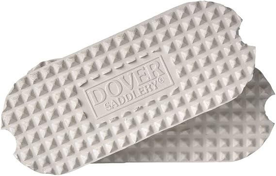 Dover Saddlery Diamond Stirrup Pads, Color: White, Size: 4 1/2