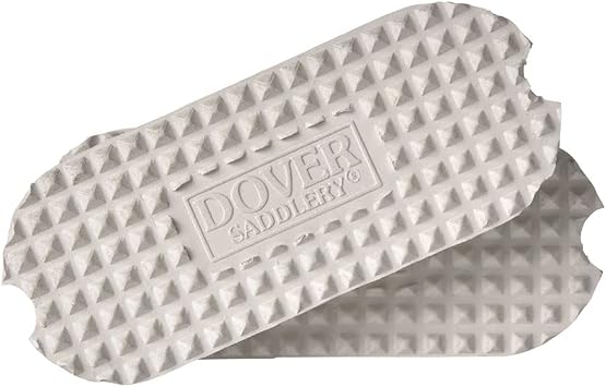 Dover Saddlery Diamond Stirrup Pads, Color White, Size 4 1/2