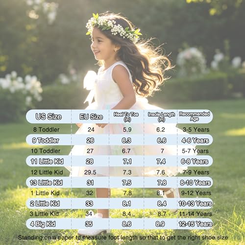 Image of THEE BRON Girls Low Heel Dress Shoes Mary Jane Party Wedding Flower Girl Pumps