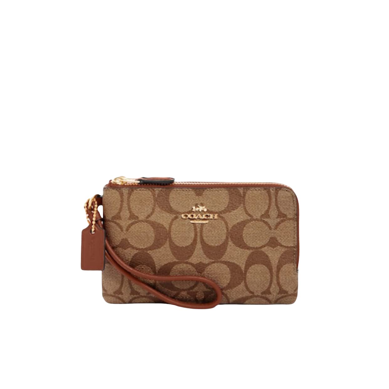 COACH Signature PVC Double Corner Zip IM/Khaki Redwood | eBay COACH Signature PVC Double Corner Zip IM/Khaki Redwood | eBay
