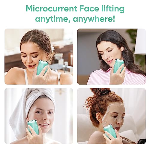 Microcurrent Facial Device, 5 Intensity Levels Face Massager with Red Light Therapy, Portable Microcurrent Facial Roller for Wrinkles, Toning & Skin Tightening - Image 6