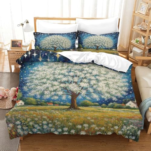 Housse de couette gypsophila fermeture éclair cachée - 3