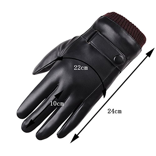 XIANGUO Guanti in Pelle Uomo Touch screen