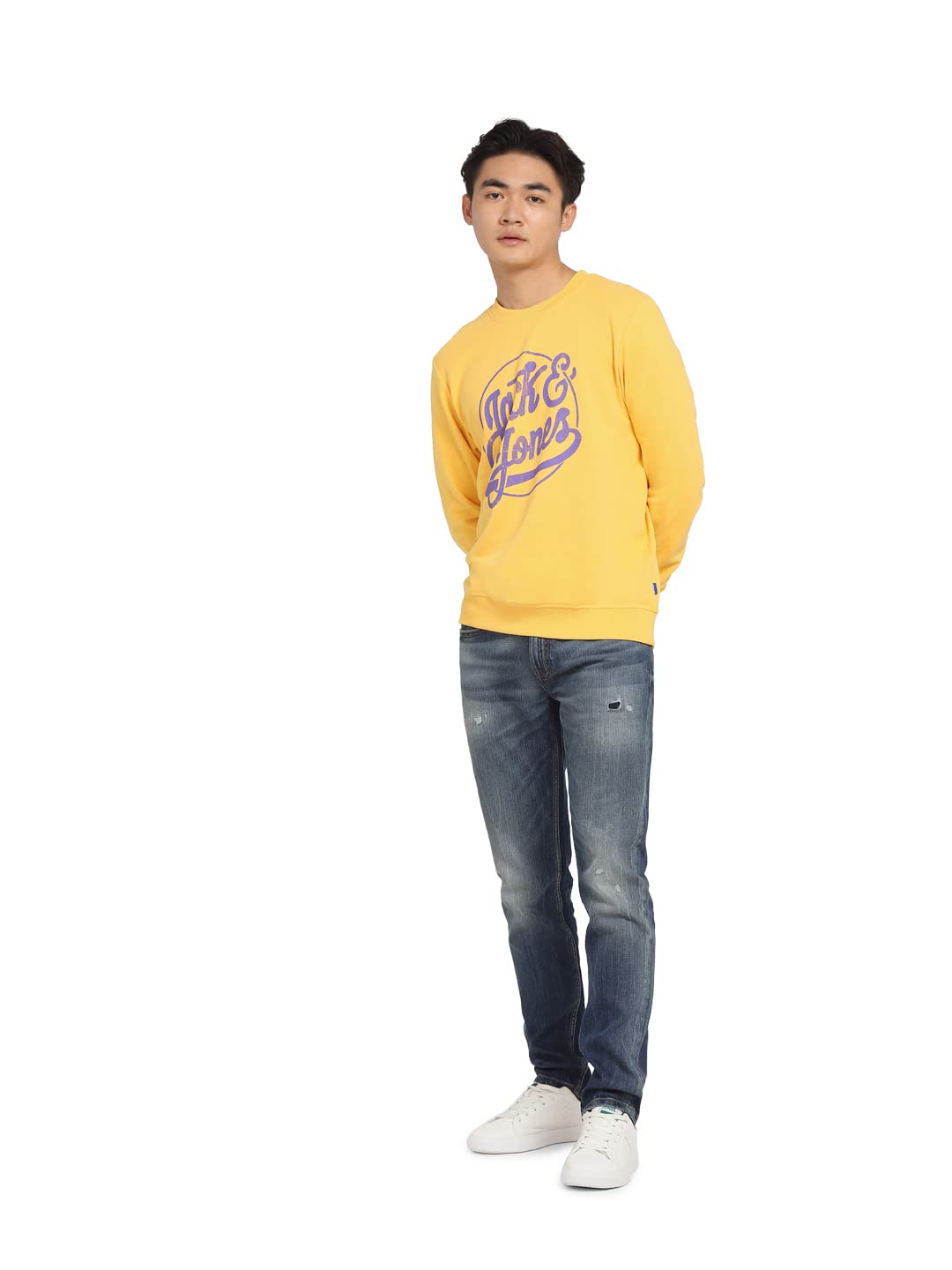 jack & jones Men's Cotton Blend Round Neck Sweatshirt-picture-26