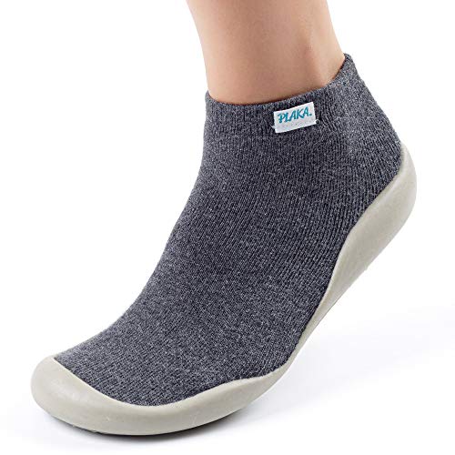 Plaka Slipper Socks for Women | Multipurpose Non Slip Socks | Cozy Cotton House Slippers for Women | Gray | Size 10