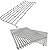 QuliMetal Weber Stainless Steel Warming Rack and 66095 Grates for Weber Genesis II/LX 300 Series II E-310, II E-330, II E-335, II S-335, II LX S/E-340 (2017 and Newer) Gas Grills