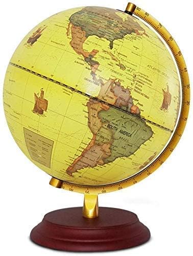 Mini Vintage World Globe Antique Decorative Desktop Globe Rotating Earth Geography Globe Wooden Base Educational Globe Wedding Gift