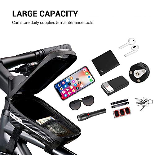 whale fall Waterproof Bike Frame Bag Bike Phone Bag Bicycle Cell Phone Holder for GPS - Bicycle Bag Frame Hard Eva Navi… - Image 5