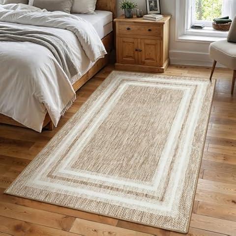 OJIA Modern Non-Slip Area Rug Cover