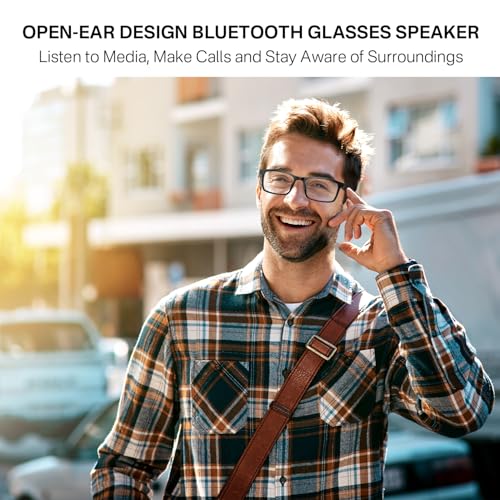 Image of Bluetooth Audio Smart Blue Light Glasses for Men & Women, Blue Light Filtering & Open Ear Sound Smart Glasses with Mic & Speakers - Touch & Voice Assistant Compatible for Office,Music,Answering Calls