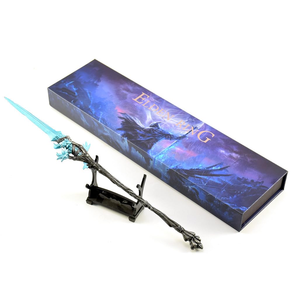 VNVFJKLO Game prop model, 11.8In With Gift Box All-Metal Collectibles with Display Stand Themed for Game Lovers