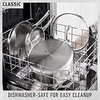 Calphalon Classic Stainless Steel Cookware Set, 10-Piece, Impact-Bonded Aluminum Base, Stay-Cool Handles, Oven Safe 450F, Silver — image 4