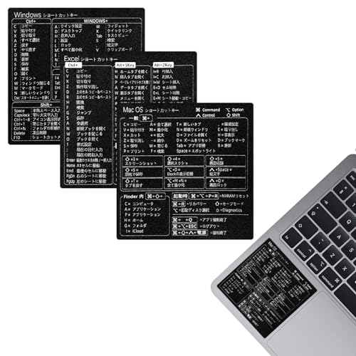 Charming Club �y3��ޓ��{��Ή��z�V���[�g�J�b�g�L�[ �V�[�� for Windows/Excel/MacOS�Ή� �����\�X�e�b�J�[ �p�\�R�� �V�X�e������ ��ƌ����A�b�v ���S�Ҍ��� (�u���b�N�i���n�j, 3����)